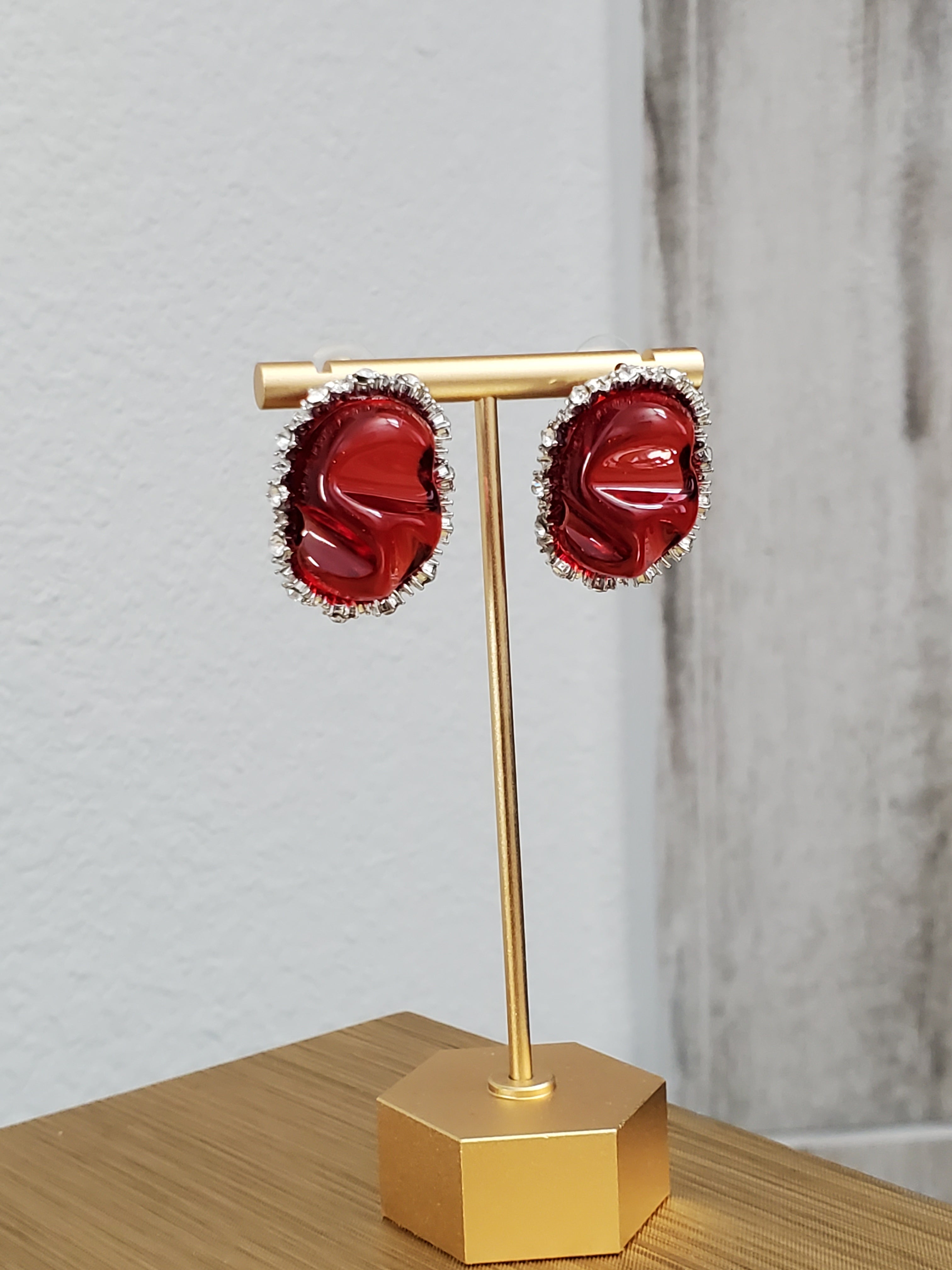 Rhuby Stone Stud Earrings