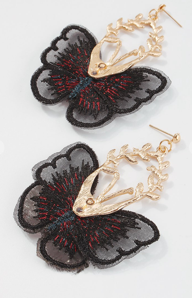 Lilly Butterfly Lace Earrings