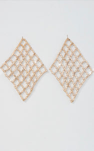 Rhinestone Mesh Earrings