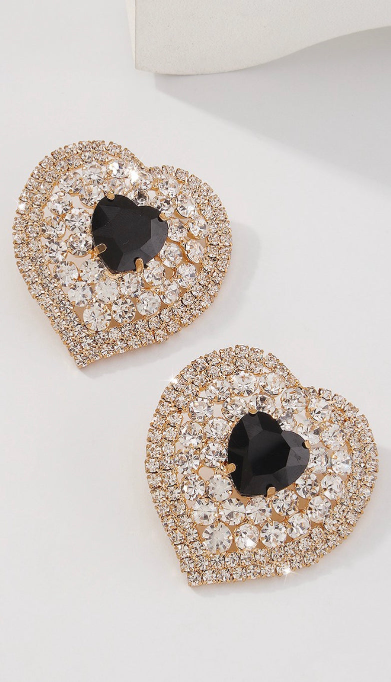 Rhinestone Heart Earring