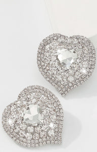 Rhinestone Heart Earring